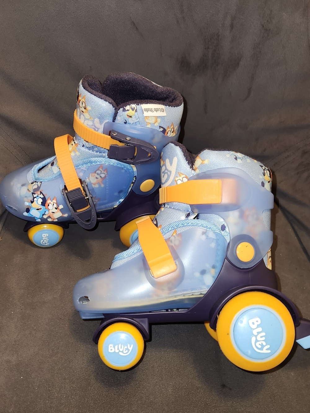 Kids Adjustable Roller Skates in Light Blue and Yellow